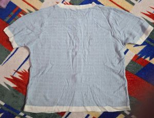 Cute Light Blue Button Korean Top