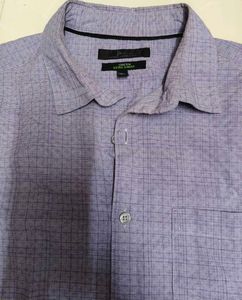 Men's Purple Checkered Long Sleeve Shirt