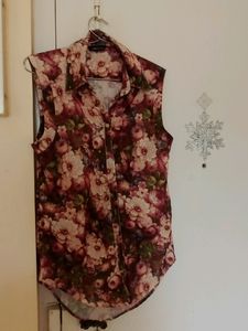 Sleeveless Colourful Shirt / Jacket