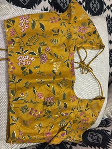 Vibrant Floral Print Silk Crop Top
