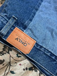 Patchwork Denim Mini Skirt