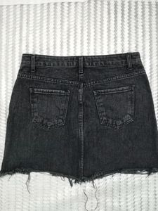 Black Denim Skirt