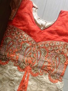 long netted gown