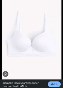 White ribbed Push-Up Bra with brief 👍