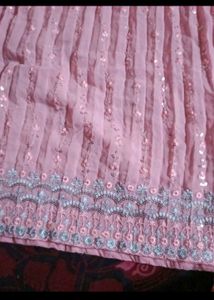 Beautiful Pink Sequined Anarkali Kurta Set