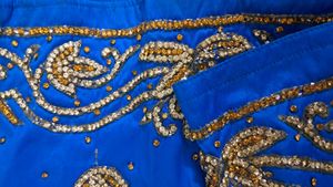 Indian Blue Embroidered Lehenga Choli