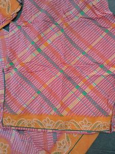 Vibrant Pink Bandhani Lehenga Choli Set