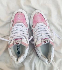 Hello Kitty Pink Plaid Sneakers