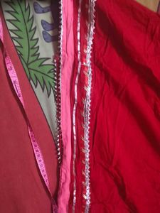 Vibrant Red Ethnic Skirt