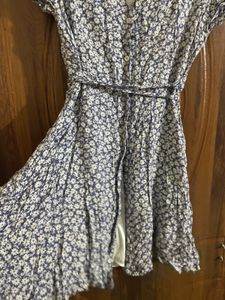 Blue Floral Mini Dress
