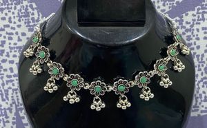 Oxidized Silver Tone Necklace &amp; Earring Set