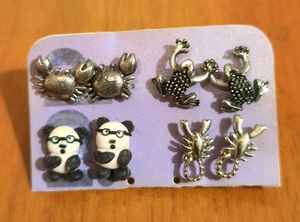 Cute Animal & Insect Stud Earrings Set