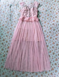 Elegant Pink Tulle Gown