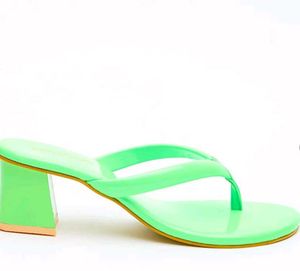 Bright Green Flip Flop Sandals