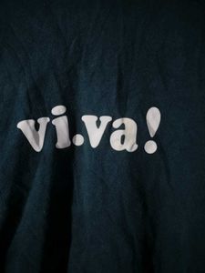Navy "vi.va!" Graphic Sweatshirt