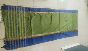 Green Silk Sari with matching stitched Blouse