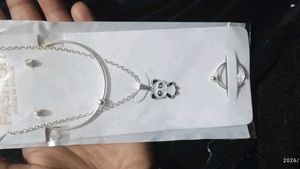 Silver Panda Jewelry Set