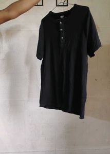 Men's Black Henley T-Shirt