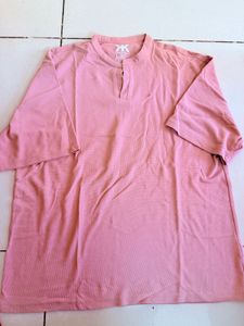 Men’s Pink Henley Stylish T-Shirt