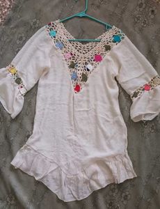 Boho Crochet Tunic Top