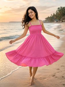 Barbie Pink Midi Dress | Resort & Holiday Wear