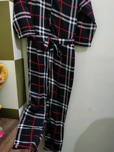 Voxati Jumpsuit .. In Good Quality Size -S(Small) Elastic Blet In Between So There Is No size issue From waist