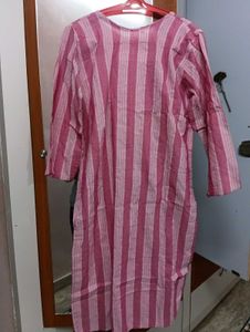 Pink Striped Kurta XL size