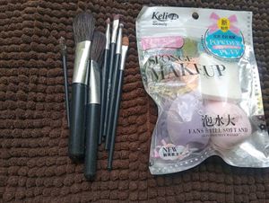 Makeup Brushes & Sponges Set