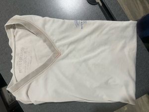 Peter England White T-Shirt