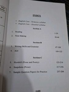 English and Commercial art book of class 11