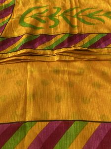 Yellow Polka Dot Saree