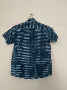 Men's Teal Printed Casual Shirt