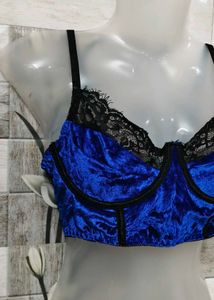 Blue Velvet corset top