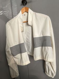 White & Grey Cropped Jacket