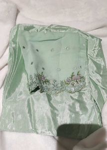 Embroidered sea Green Kurta set