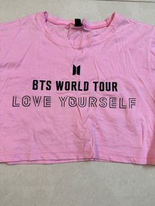 Pink BTS World Tour "Love Yourself" Crop Top