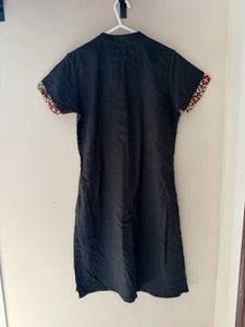 Black Cotton Kurta