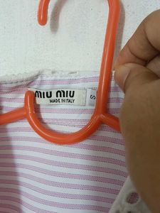 Miumiu authentic Striped Button-Up Shirt