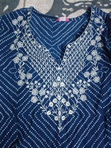 Kurta Wot Wide Plazo Wit Gota Detailing