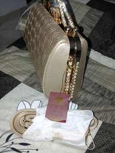 Golden Clutch Bag