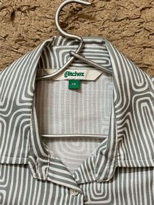 y2k puff fitted sleeve shirt, office siren coded⭐️