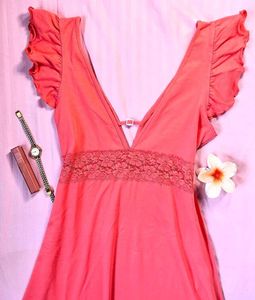 Coral Lace Trim