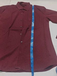 Maroon Printed Men's Shirt