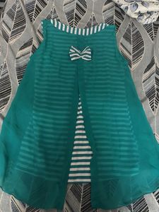 Stylish Teal Striped Tunic Top