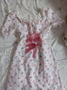 Sweet Floral Print Dress