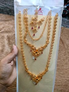 Gold Plated Indian Jewelry Set