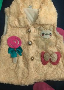 Cute Cream Faux Fur Vest