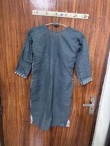 Grey Printed Kurta
