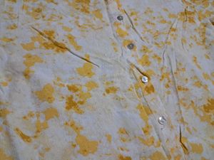 Tie-Dye butter yellow Puff Sleeve korean Top