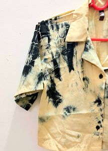Tie-Dye Collared Top